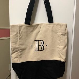Never used •B• monogrammed tote/bag